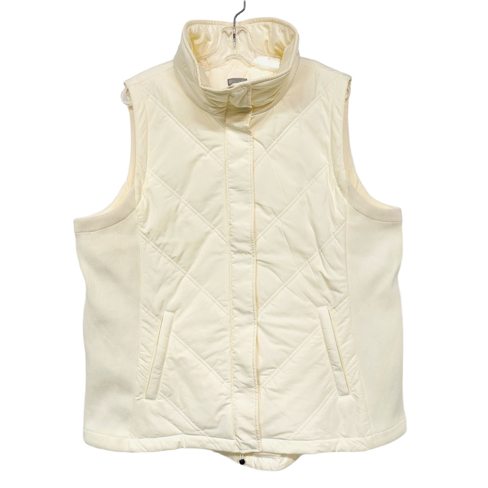 Talbots cream quilted puffer vest Womens Size 2X Athleisure Outdoors Layering